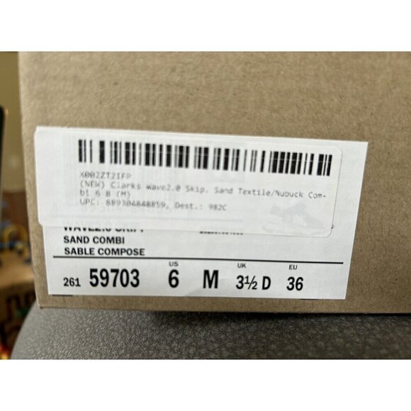 Clarks Women's Carly Hope Ballet Flat Grey Text Animal Print NEW 6.5 W - Picture 8 of 9